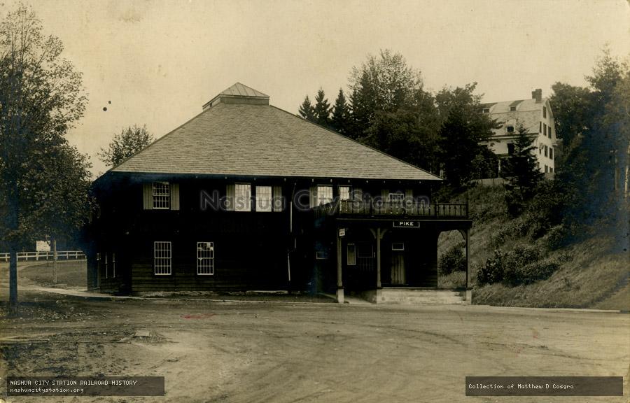 Postcard: Railroad Station  and Post Office, Pike, N.H.